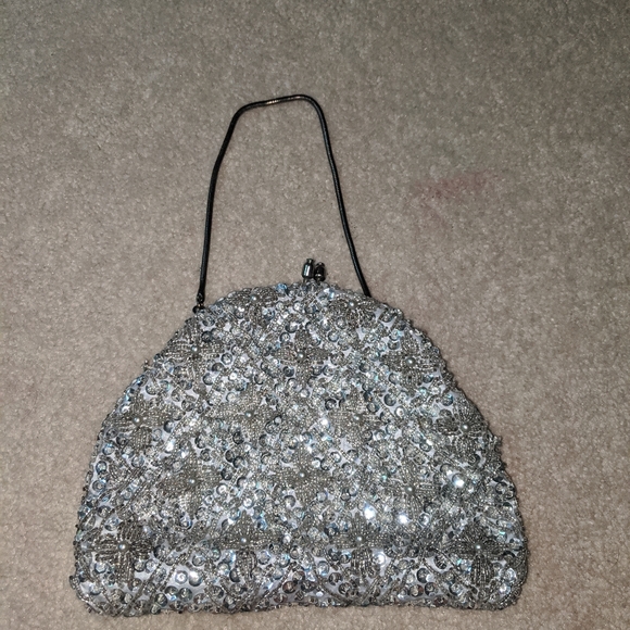 Silver sequin mini purse - Picture 2 of 11